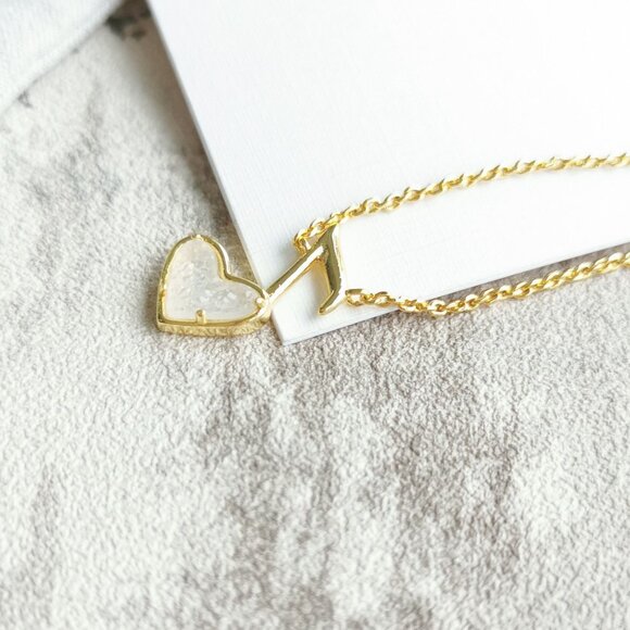 Kendra Scott Gold Drusy Necklace - Ari Heart Music Note - Picture 4 of 4